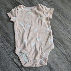 3M Girls Pink Giraffe Print Kids One Piece